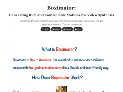 人工智能AI视频合成工具软件app免费在线使用地址 Boximator体验入口