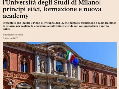 米兰大学眼中的人工智能:伦理原则、教学培训与设立新学院
